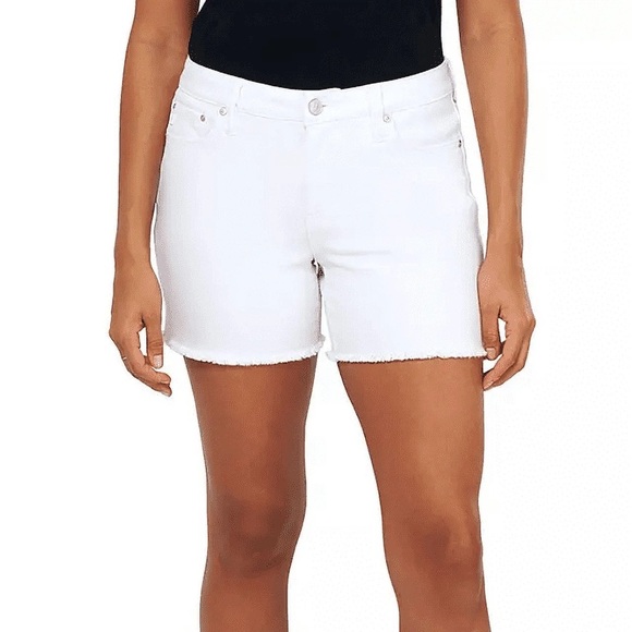 7 For All Mankind Pants - Seven7 Women's 5" Fray Hem Mid Rise Comfortable Denim Weekend Short Size 6